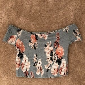 Kendall & Kylie floral off the shoulder top!